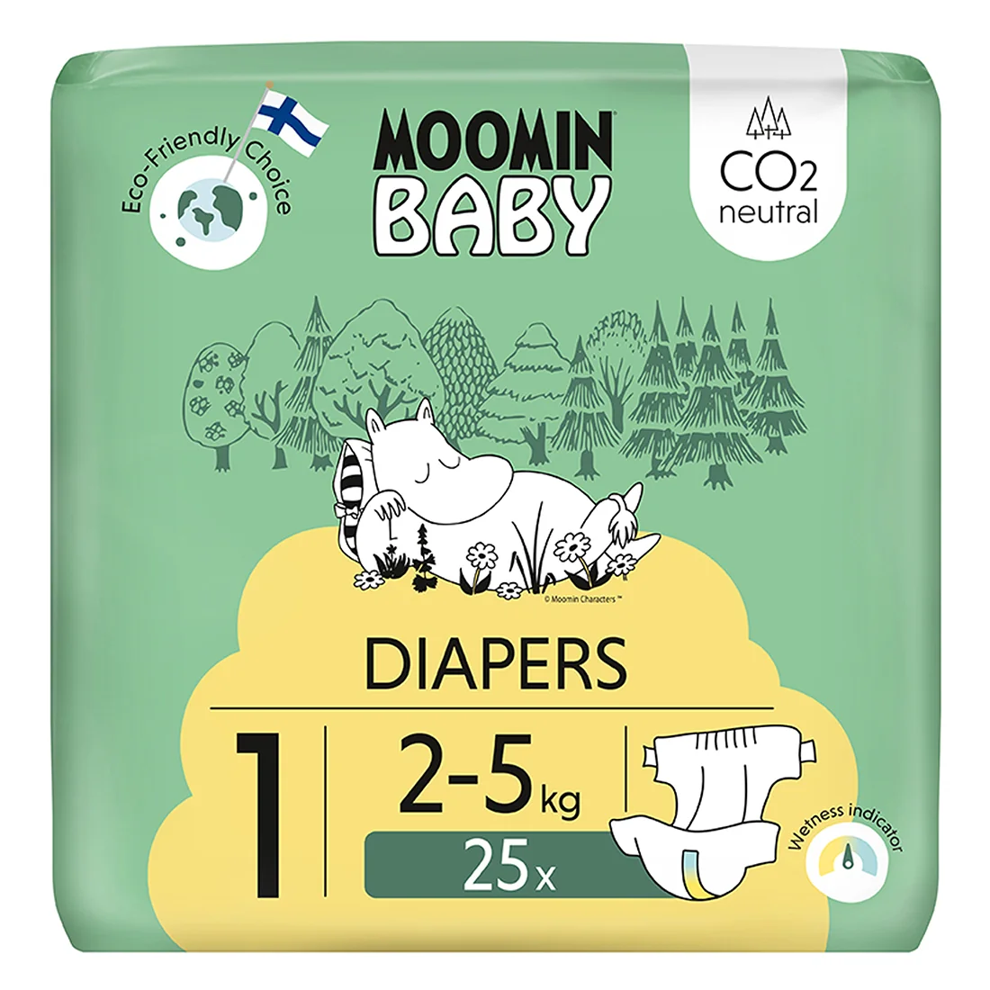 Moomin Baby, pieluszki 1 Newborbn, 2-5 kg, 25 szt