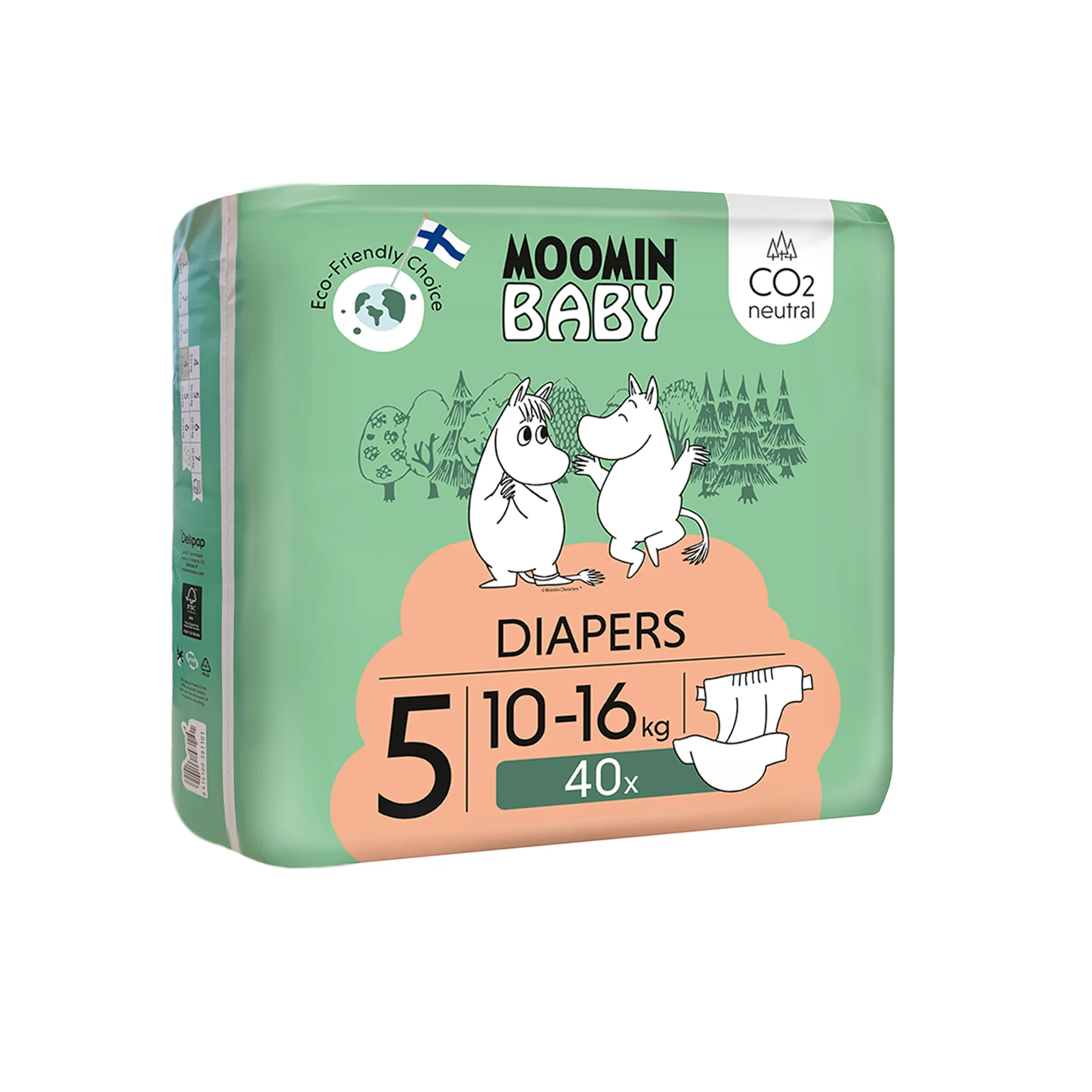 Moomin Baby pieluszki 5 Maxi, 10-16 kg ,40 szt.