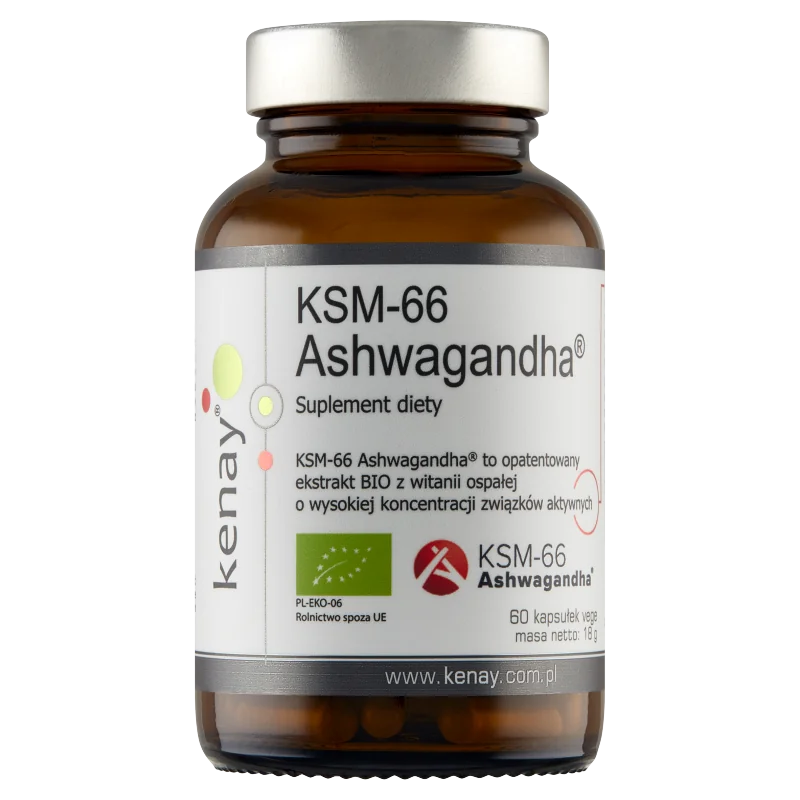 KenayAG, Ashwagandha KSM-66, suplement diety, 60 kapsułek