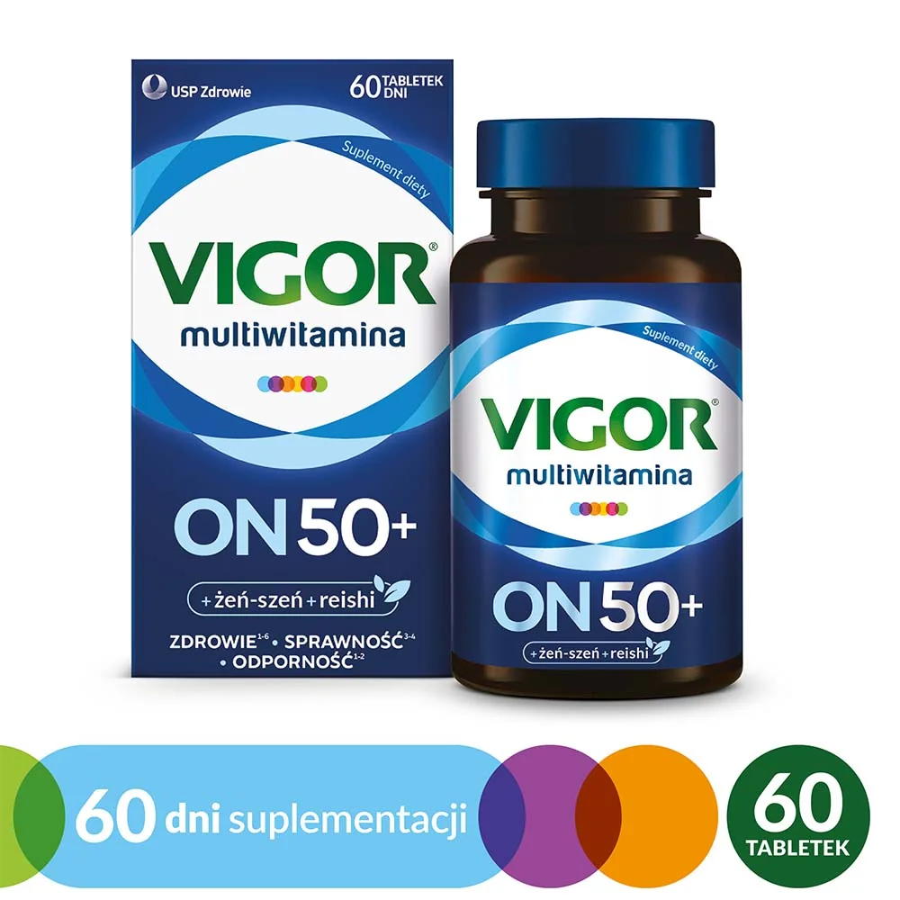 Vigor Multiwitamina ON 50+ suplement diety, 60 tabletek