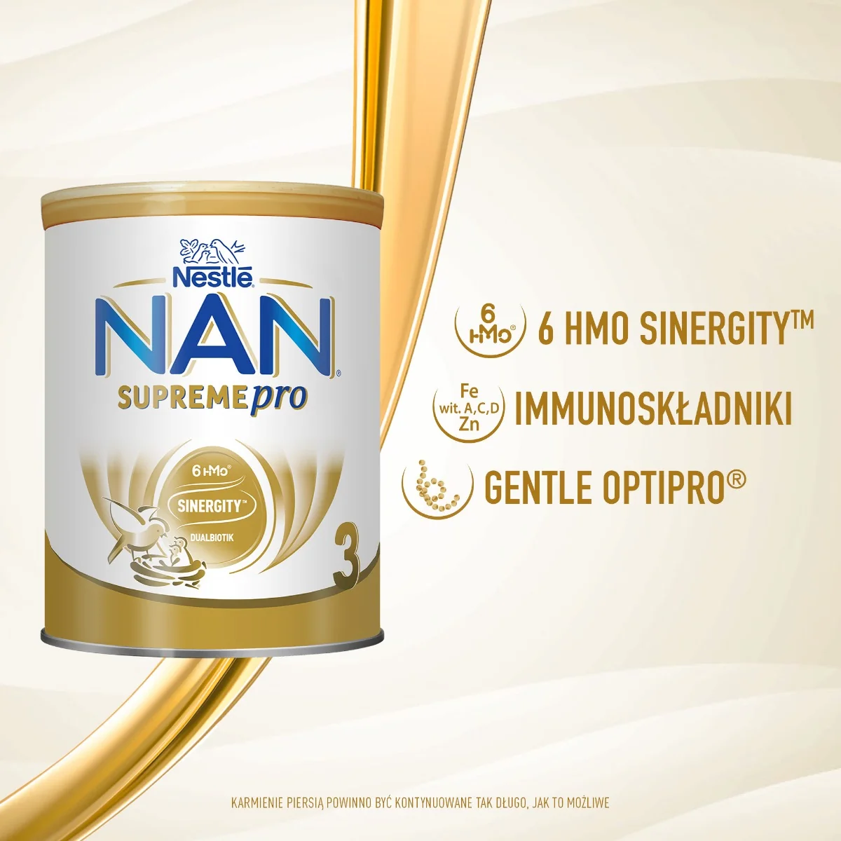 Nan Supremepro 3, Produkt na bazie mleka dla dzieci powyżej 1 roku życia, 800 g 