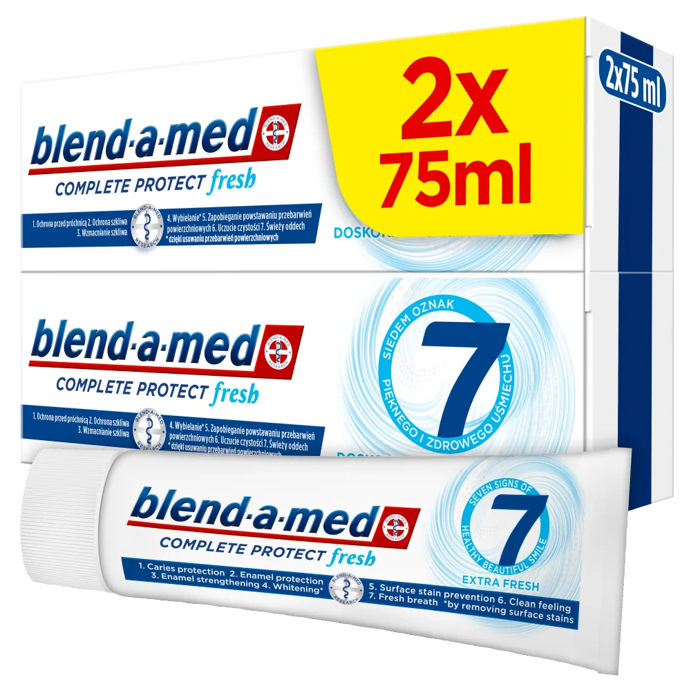 Blend-a-med Complete Protect 7 Extra Fresh pasta do zębów, 2x75 ml