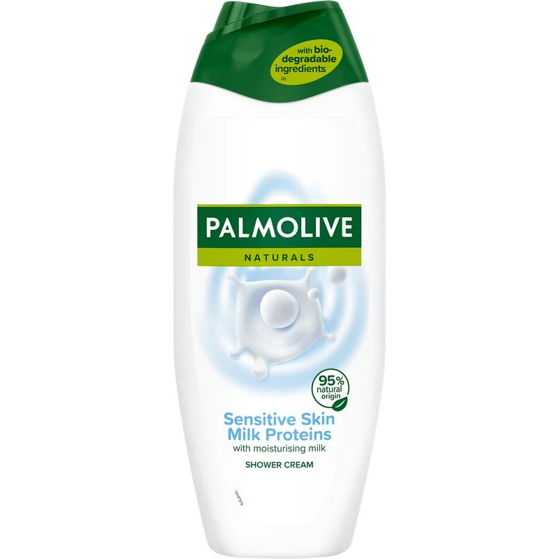 Palmolive Naturals Sensitive Skin, Żel pod prysznic Proteiny mleka dla wrażliwej skóry, 500 ml