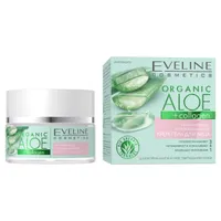 Eveline Cosmetics Organic Aloe + Collagen nawilżająco-łagodzący krem-żel do twarzy, 50 ml