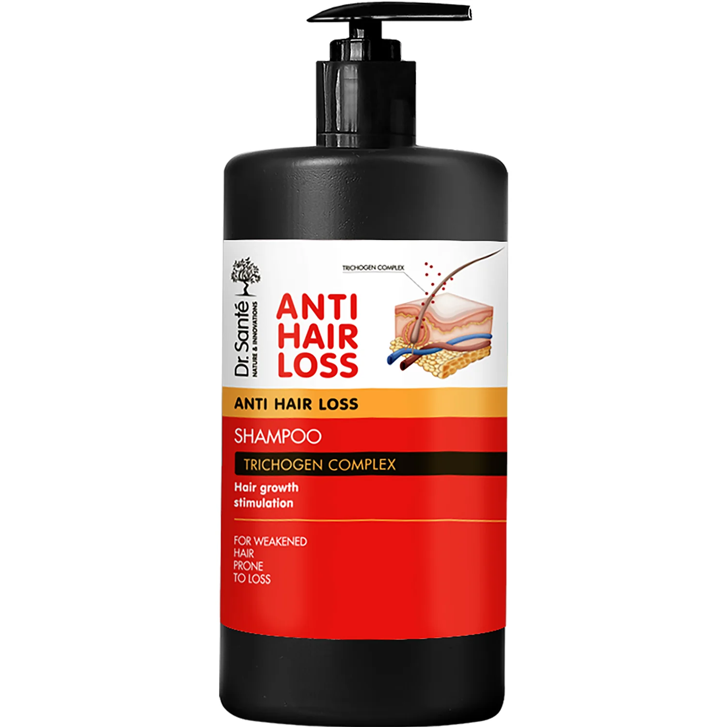 Dr. Santé Anti Hair Loss przeciw wypadaniu włosów szampon stymulujący wzrost włosów, 1000 ml