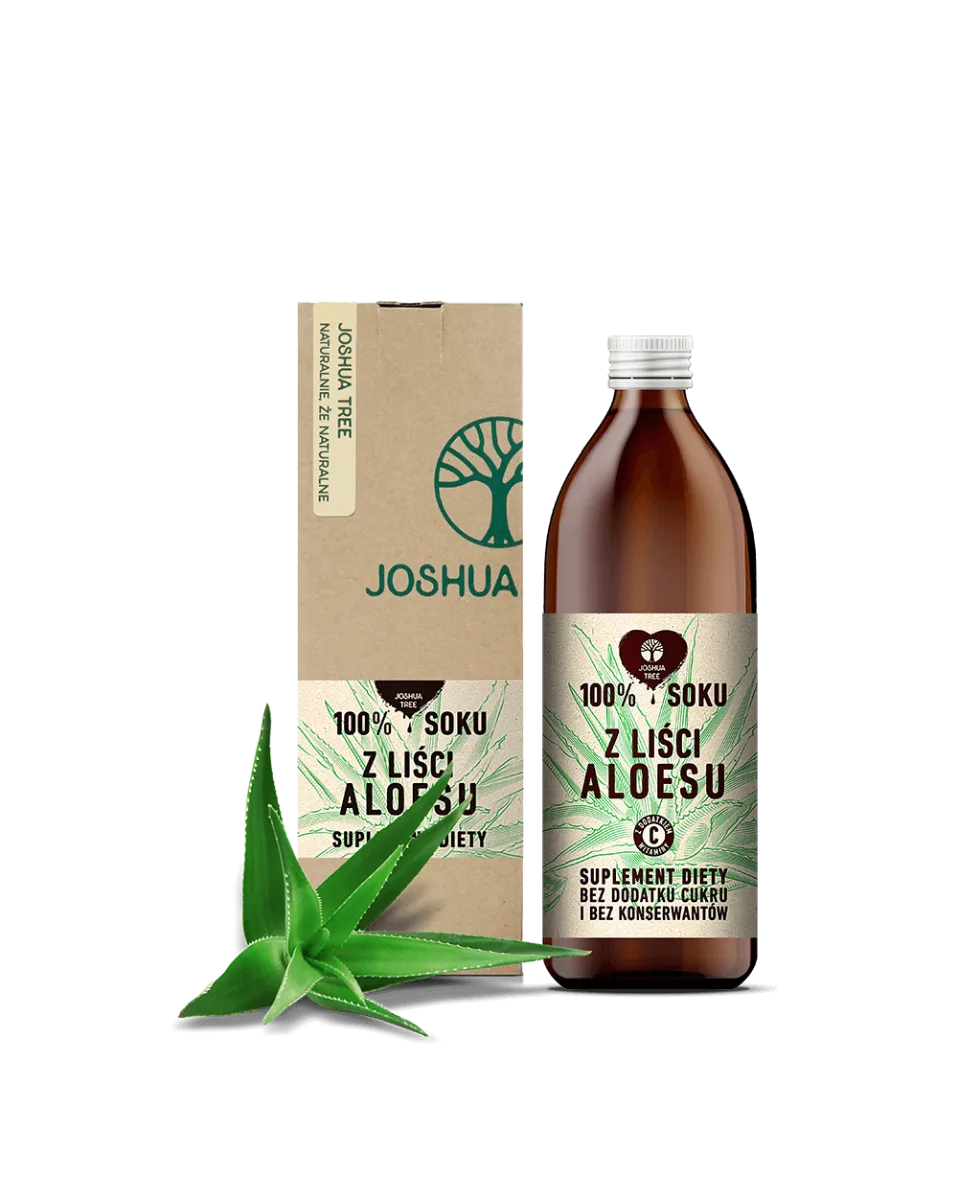 Joshua Tree sok z liści aloesu z dodatkiem witaminy C, suplement diety, 500 ml