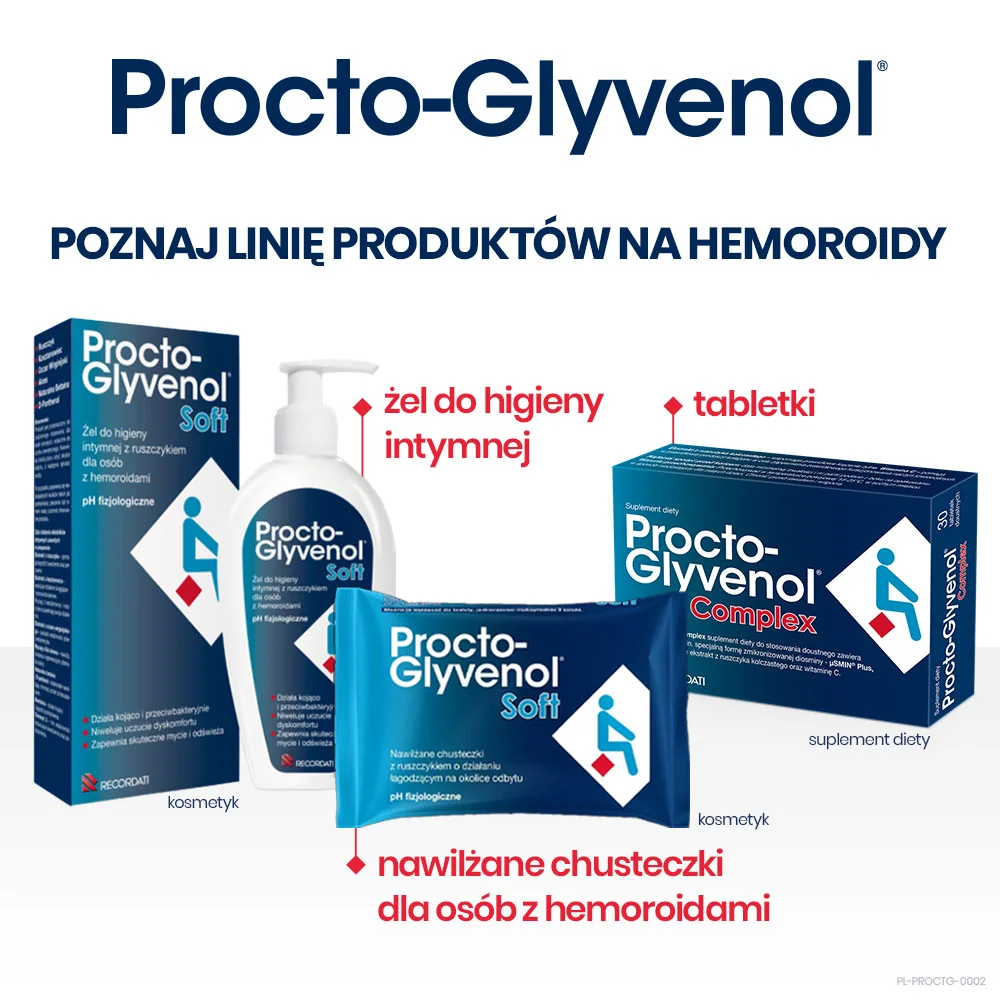 Procto-Glyvenol Soft nawilżane chusteczki dla osób z hemoroidami, 30 szt.