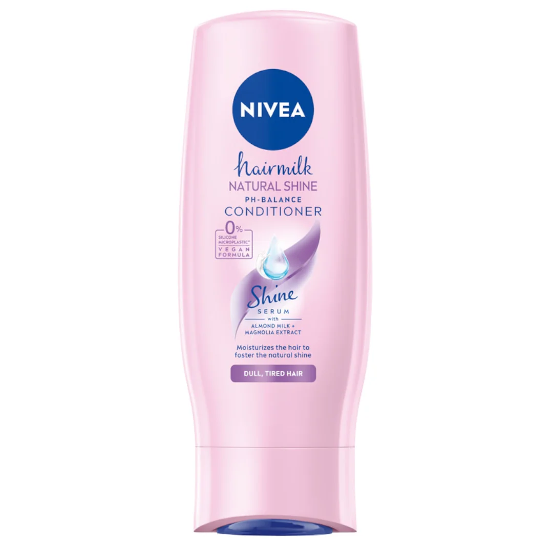 Nivea Hairmilk Natural Shine odżywka wyzwalająca blask, 200 ml