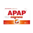 Apap migrena, 250 mg + 250 mg + 65 mg, 20 tabletek powlekanych