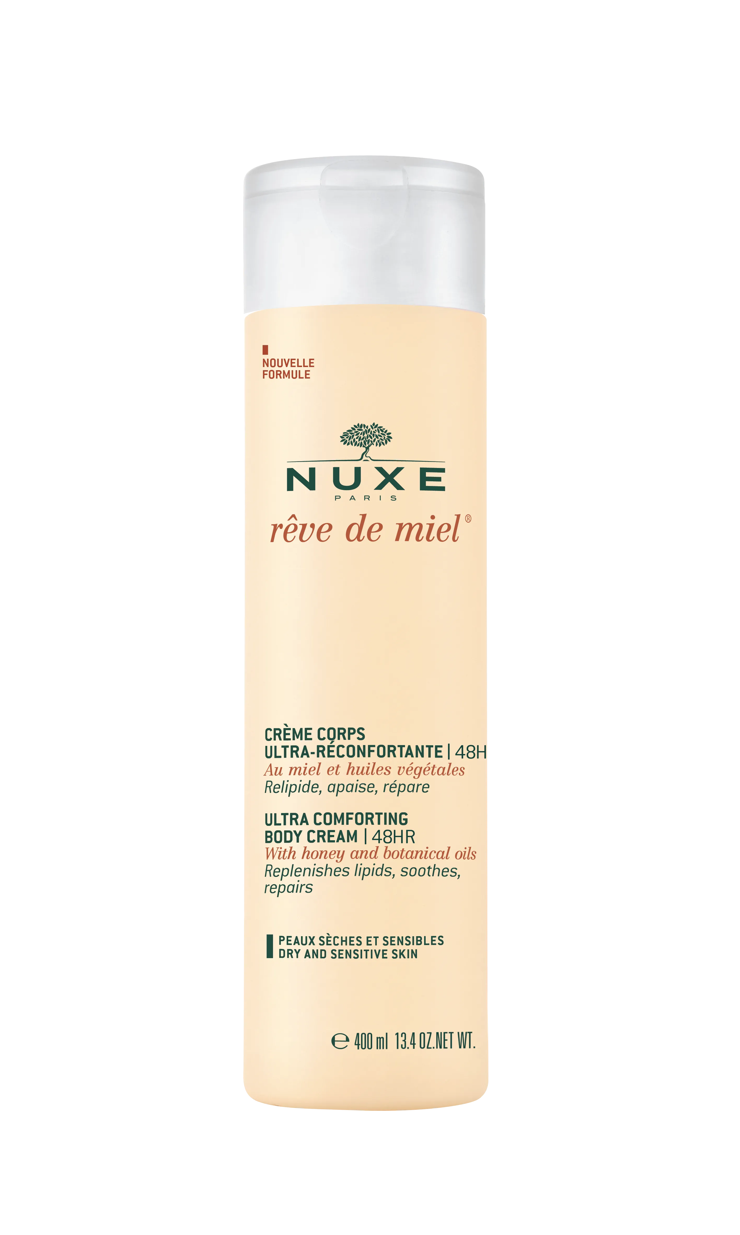 Nuxe Reve de Miel, ultrakomfortowy krem do ciała, 400 ml