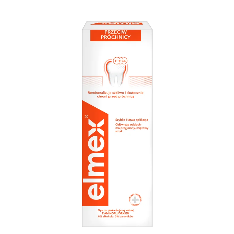 elmex® Przeciw Próchnicy płyn do płukania jamy ustnej, 400 ml