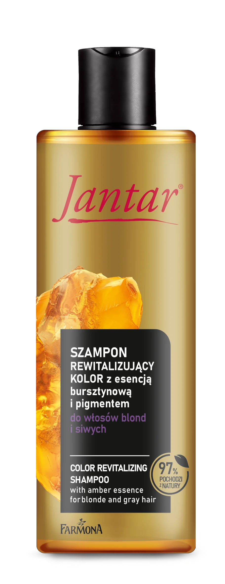 Jantar szampon rewitalizujący kolor do włosów blond i siwych z esencją bursztynową, 300 ml