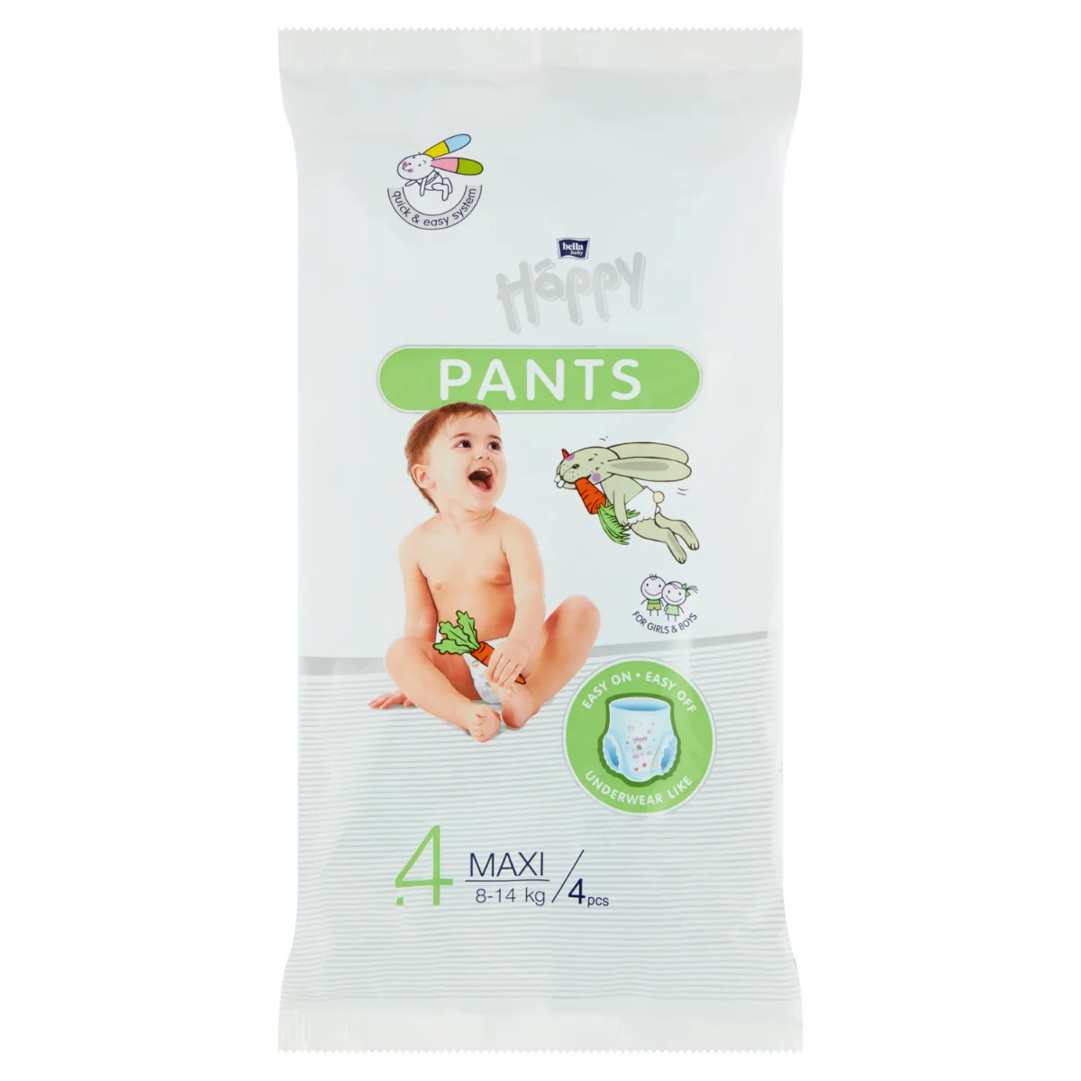 Bella Baby Happy Pants 4 Maxi 8-14 kg Pieluchomajtki, 4 sztuki