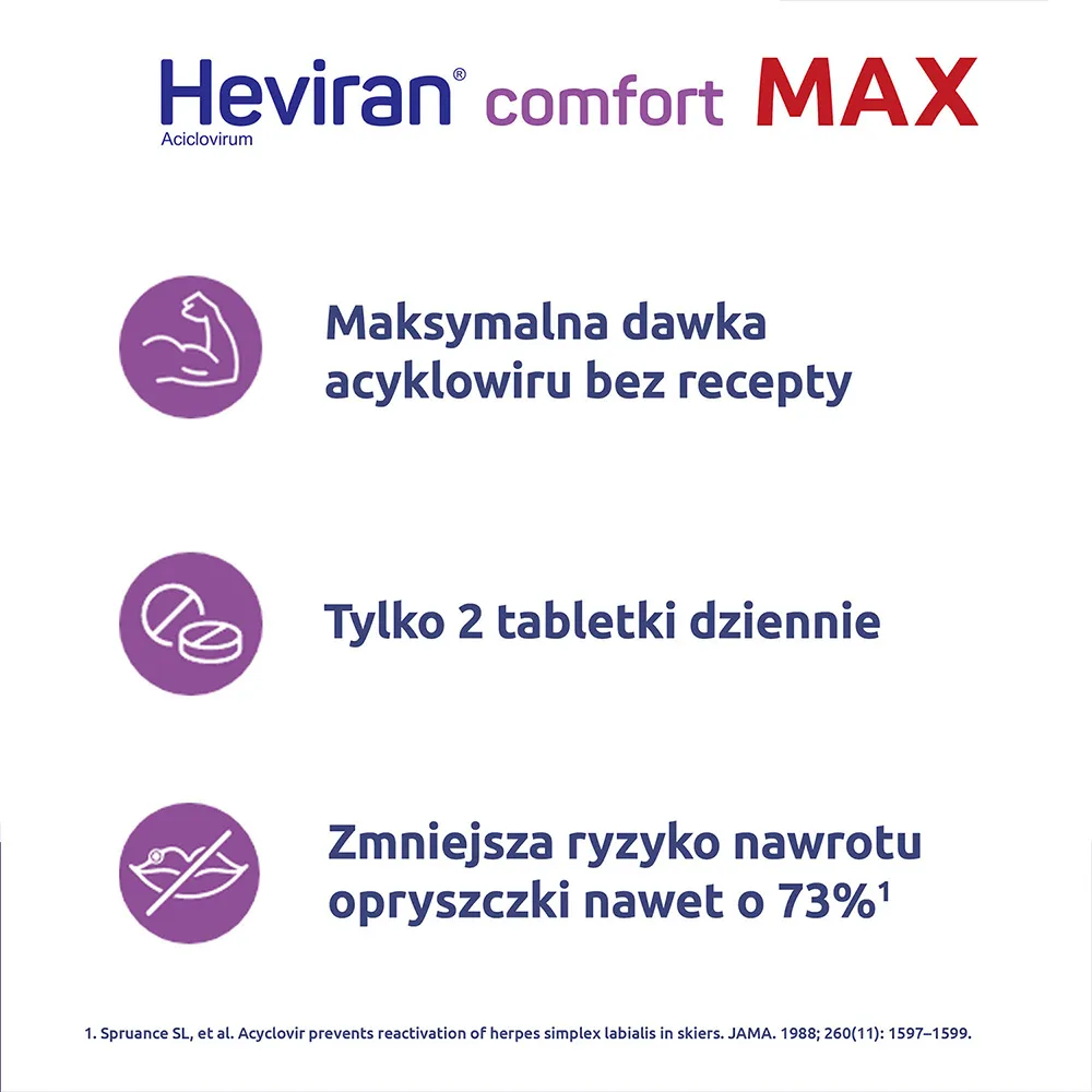 Heviran Comfort Max, 0,4 g, 30 tabletek 