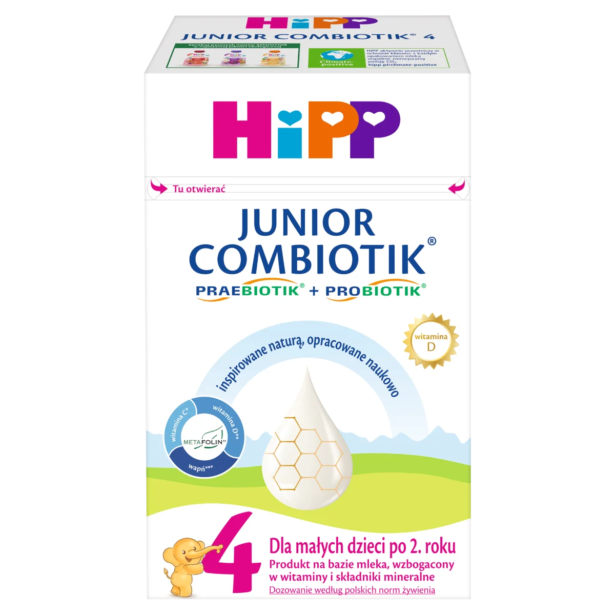 HiPP 4 JUNIOR COMBIOTIK dla dzieci po 2. roku, 550 g