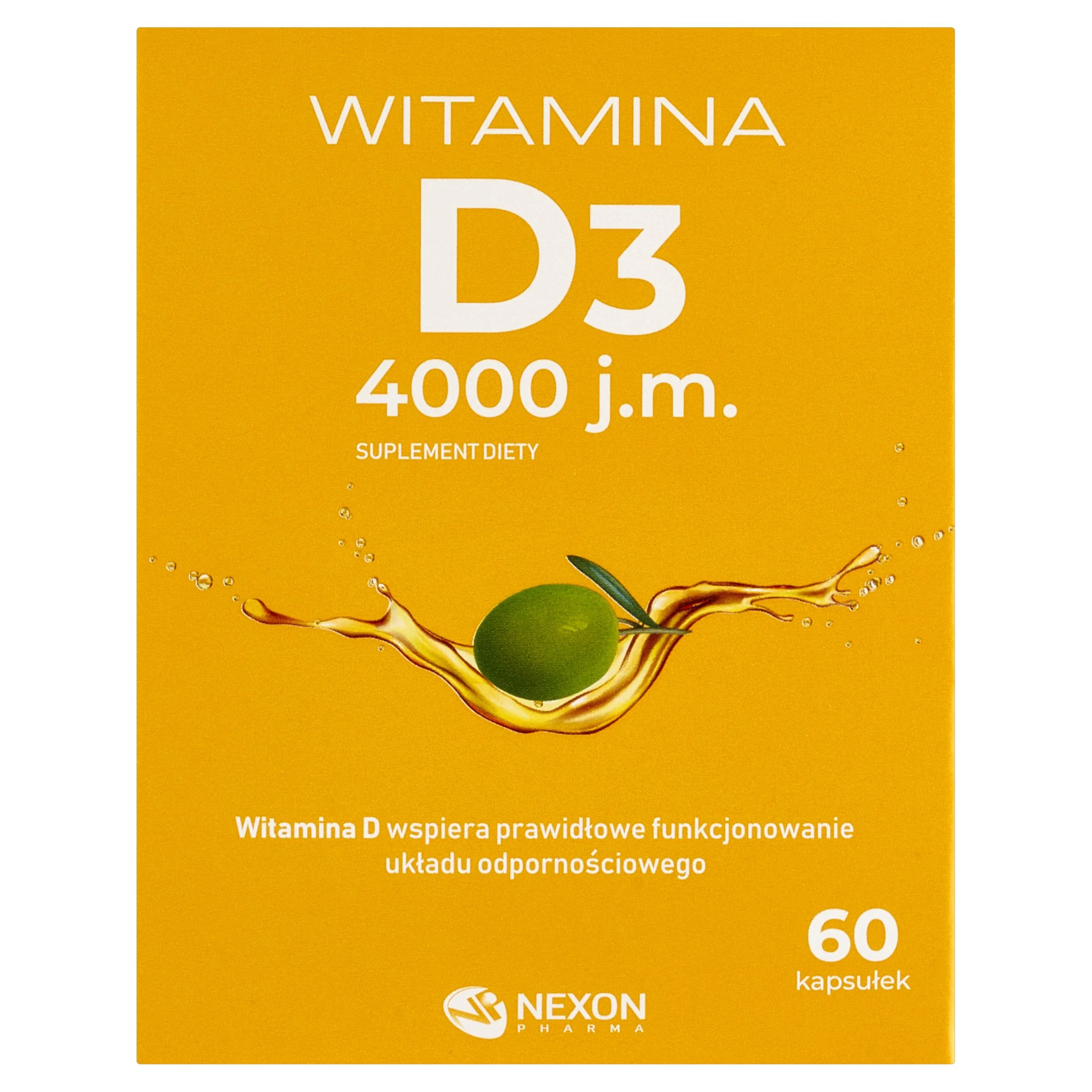 Witamina D3 4000 j.m., 60 kapsułek