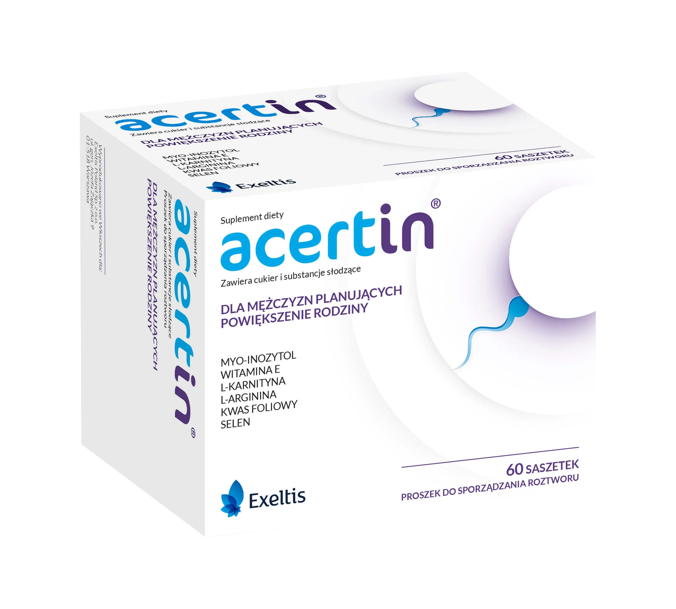 Acertin, suplement diety, 60 saszetek