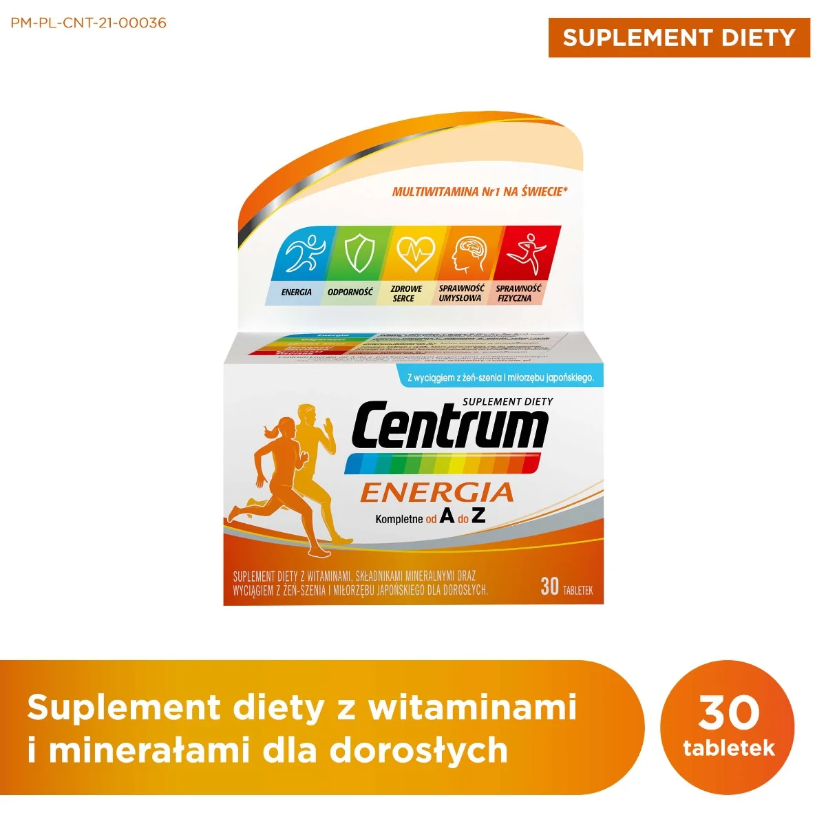 Centrum Energia, suplement diety, 30 tabletek