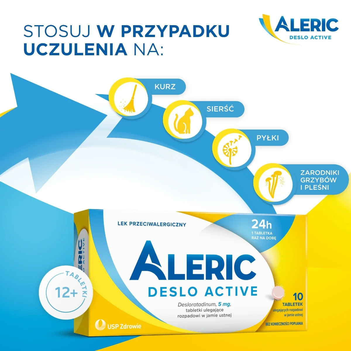 Aleric Deslo Active 5 mg 10 tabletek ulegających rozpuszczeniu w jamie ustnej