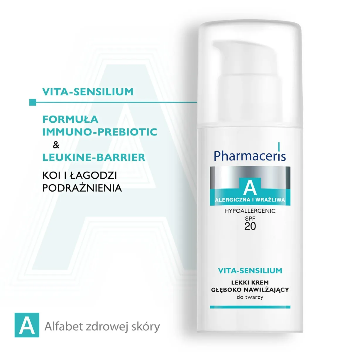 Pharmaceris A Vita-Sensilium, lekki krem głęboko nawilżający do twarzy SPF 20, 50 ml 