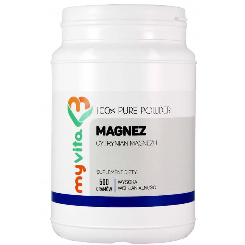 MyVita Magnez Cytrynian, suplement diety, proszek, 500g