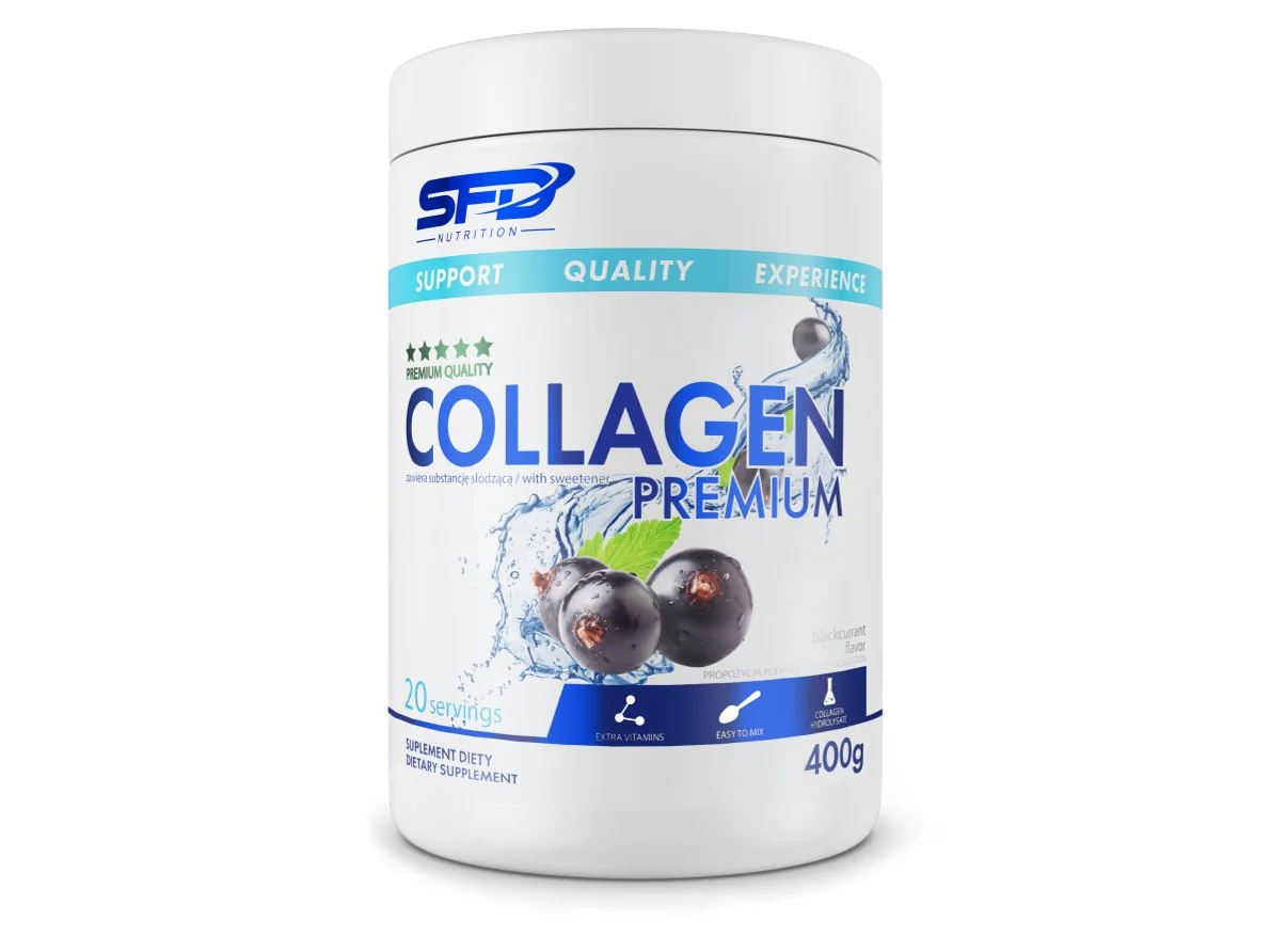 SFD Collagen Premium, czarna porzeczka, 400 g