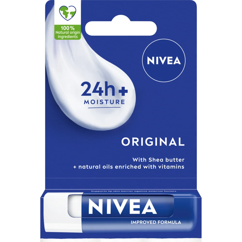 Nivea Original Care, pielęgnująca pomadka do ust, 4,8 g