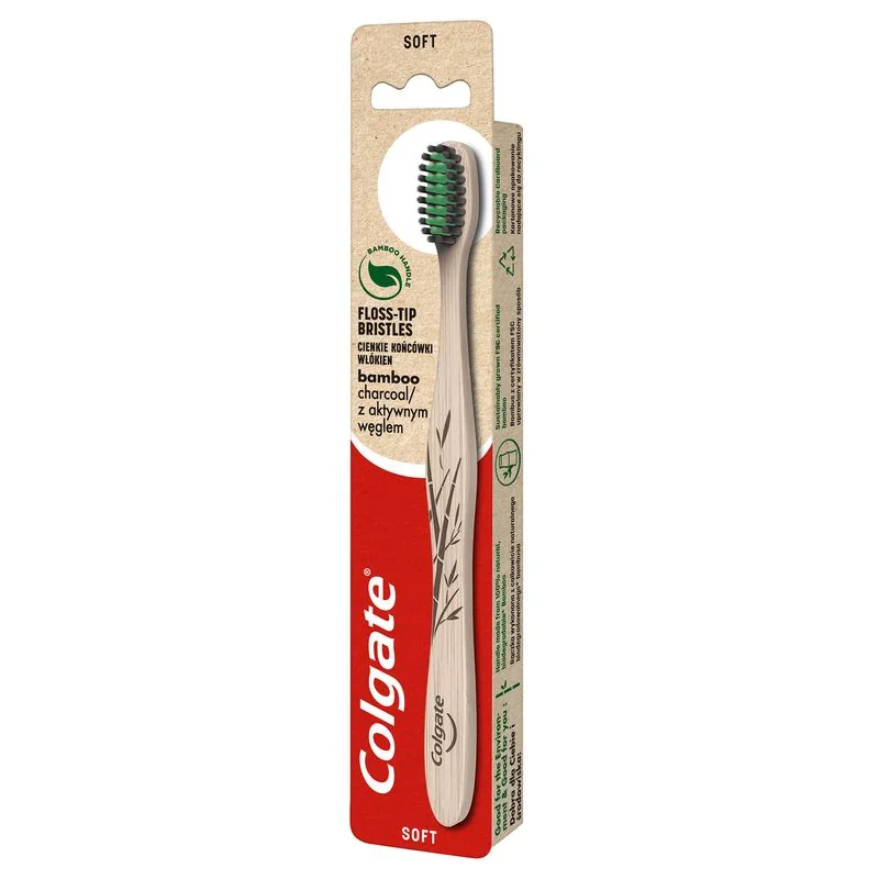 Colgate Bamboo, miękka bambusowa szczoteczka do zębów, 1 szt.