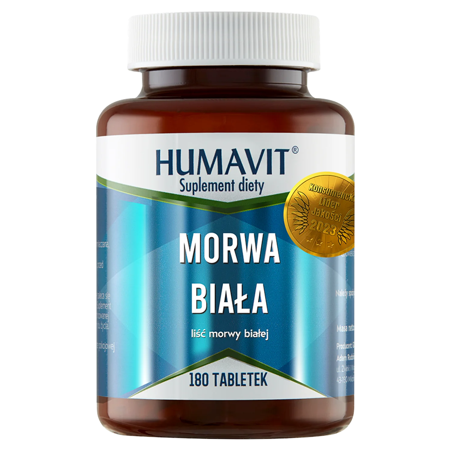 Humavit Morwa Biała, suplement diety, 180 tabletek