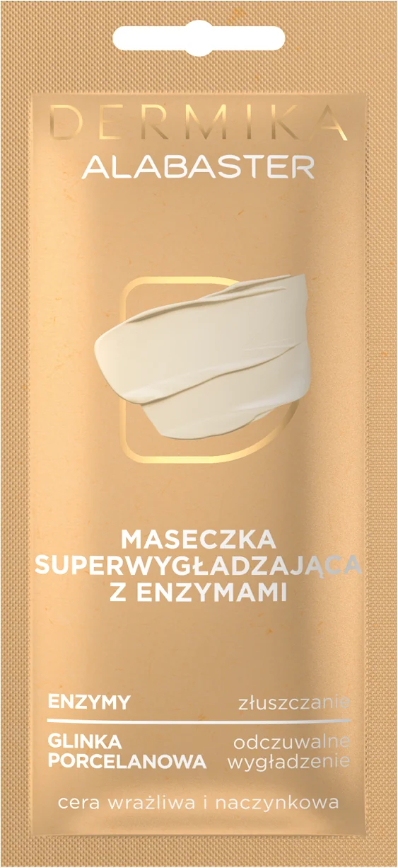 Dermika Alabaster, maseczka do twarzy superwygładzająca z enzymami, 10 ml