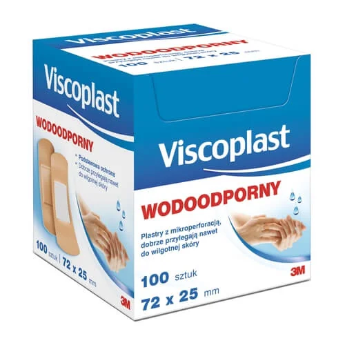 Plaster WODOODPORNY zestaw 72mm x 25mm, 100 sztuk