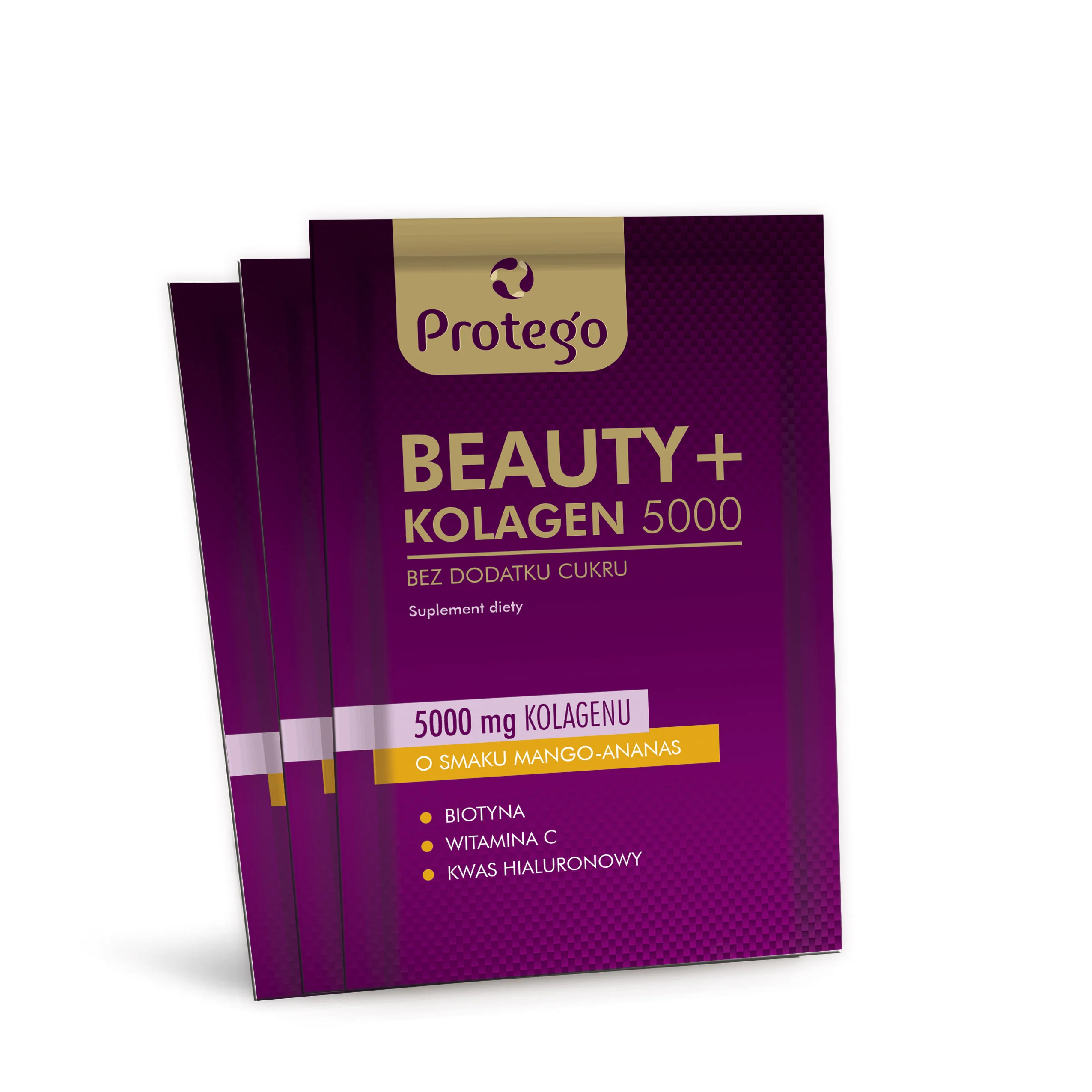 Protego Beauty + Kolagen 5000 30 saszetek o smaku mango-ananas