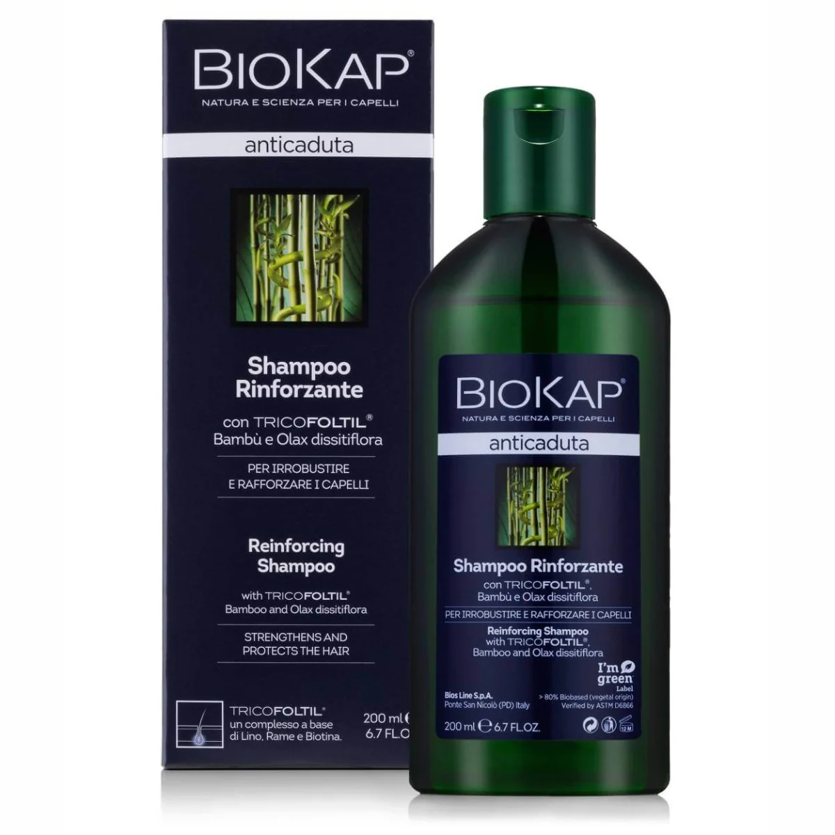 Biokap Anticaduta, szampon przeciw wypadaniu włosów, 200 ml