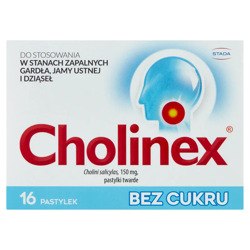 Cholinex bez cukru, 16 pastylek