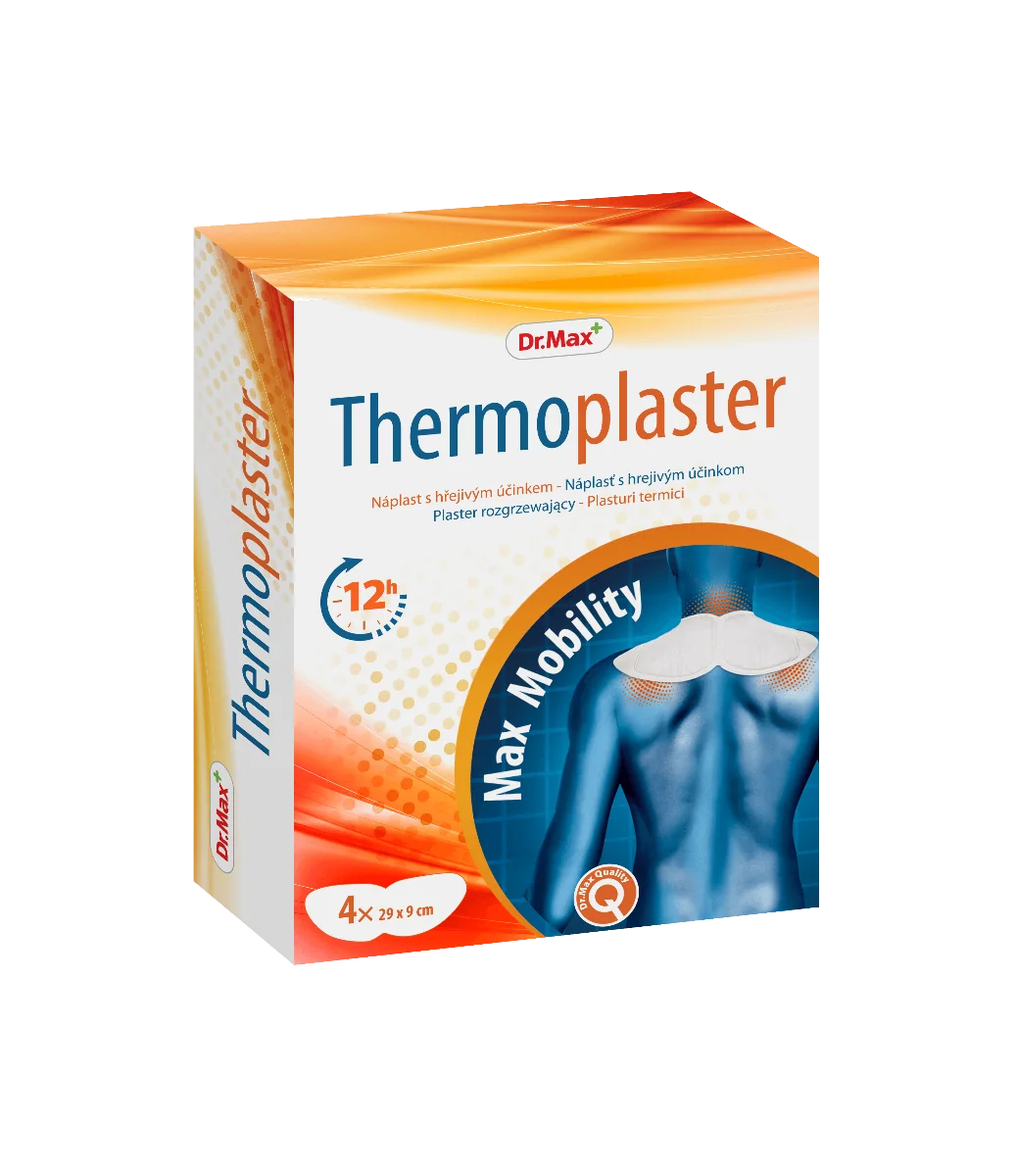 Thermoplaster Dr.Max, plaster rozgrzewający na kark, 4 sztuki