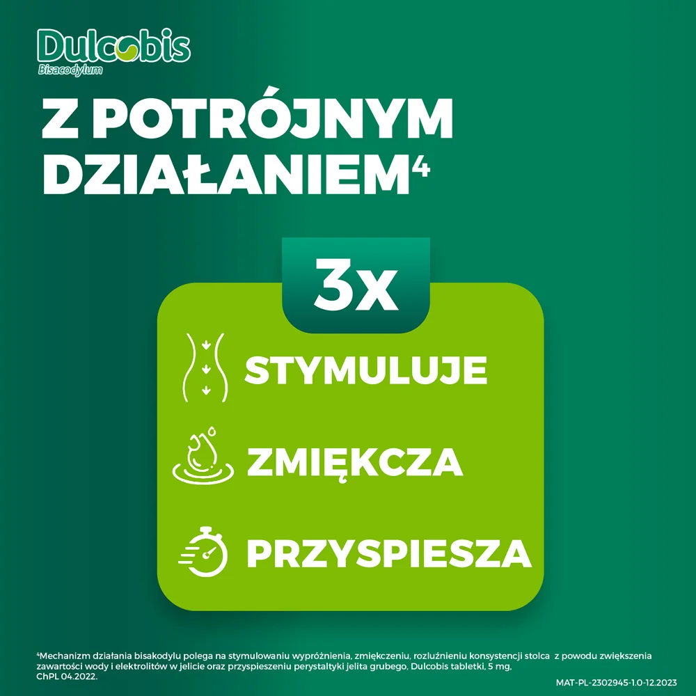 Dulcobis, 5 mg, 20 tabletek dojelitowych 