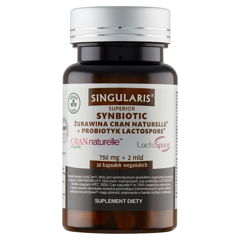 Singularis Superior Synbiotic Żurawina + Probiotyk, suplement diety, 30 kapsułek