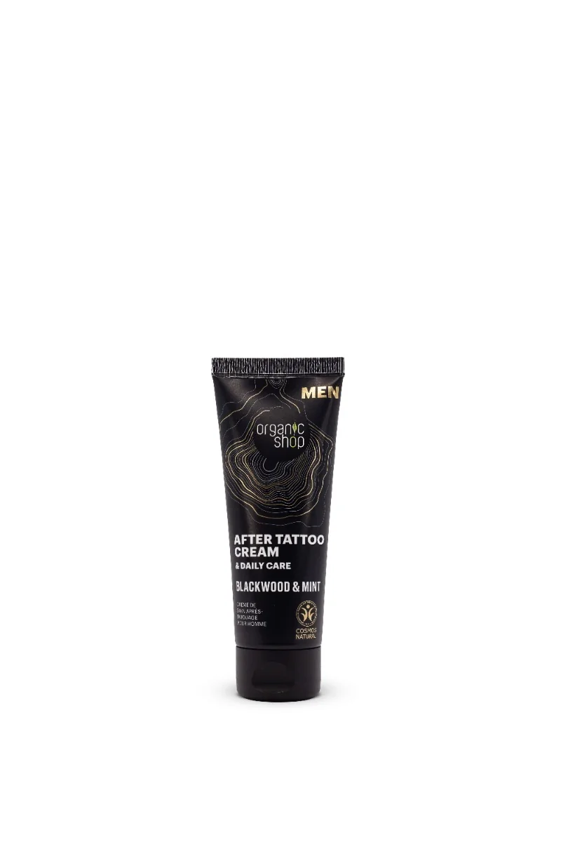 Organic Shop MEN After Tattoo Cream & Daily Care Blackwood & Mint, Krem do pielęgnacji tatuażu, 75 ml