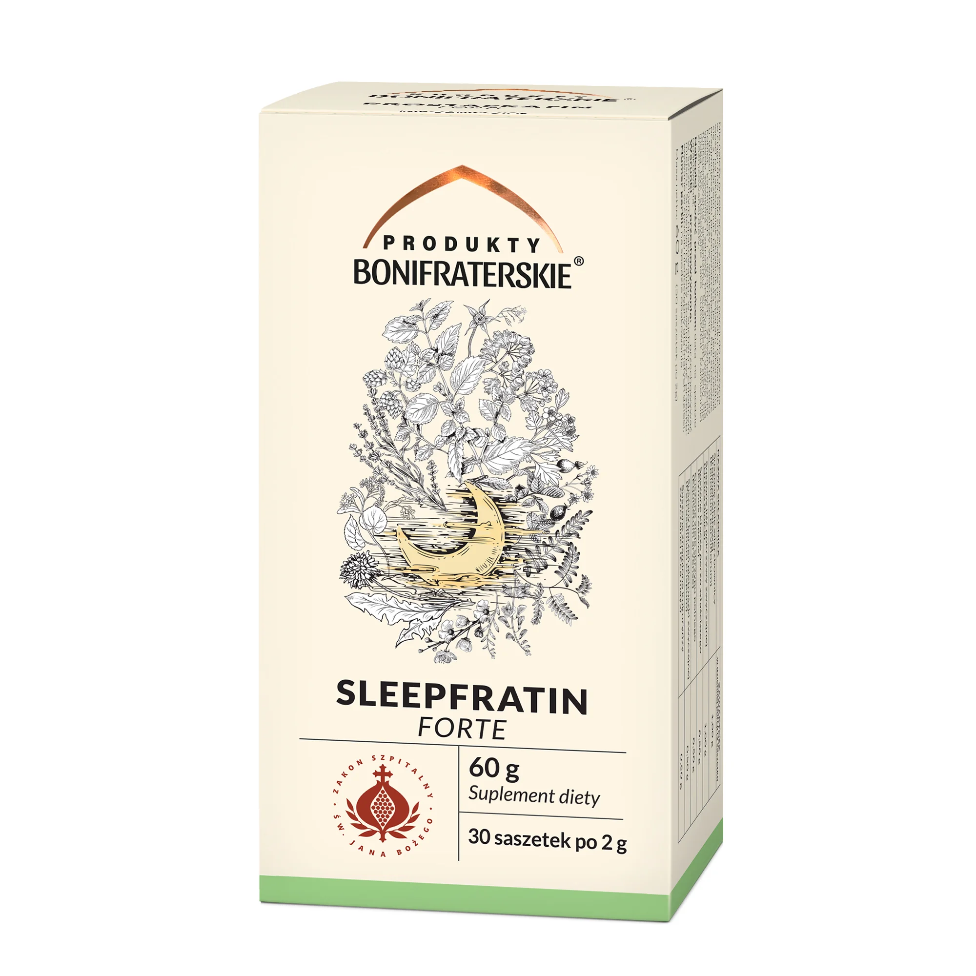 Produkty bonifraterskie Sleepfratin Forte Fix, zioła do zaparzania, 30 saszetek x 2 g