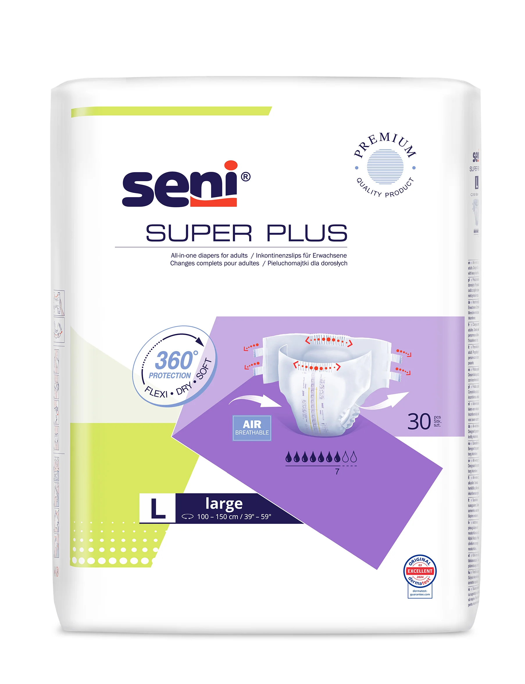 Seni Super Plus, pieluchomajtki L, 30 szt.