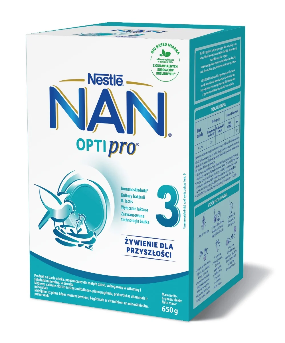 Nestle NAN Optipro 3 mleko modyfikowane dla dzieci po 1. roku życia, 650 g