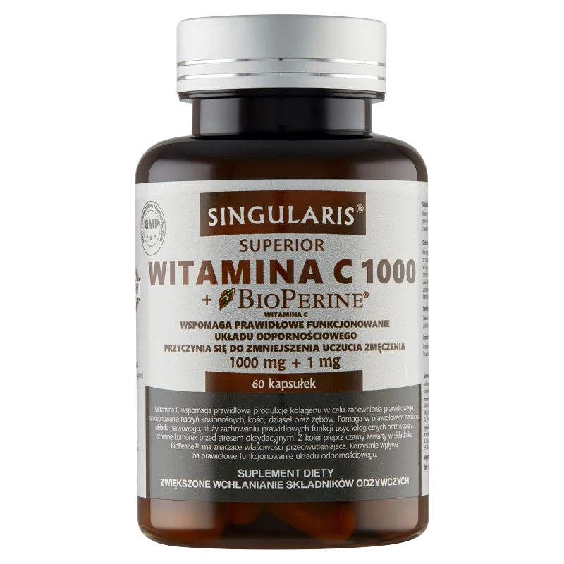 Singularis Superior Witamina C 1000 + Bioperine, suplement diety, 60 kapsułek