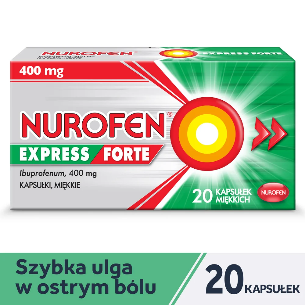 Nurofen Express Forte, 400 mg, 20 kapsułek, miękkich