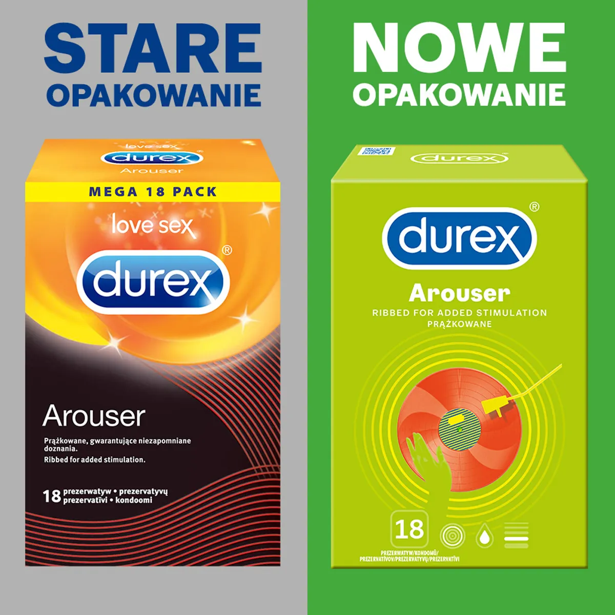 Durex Arouser, prezerwatywy, 18 sztuk 