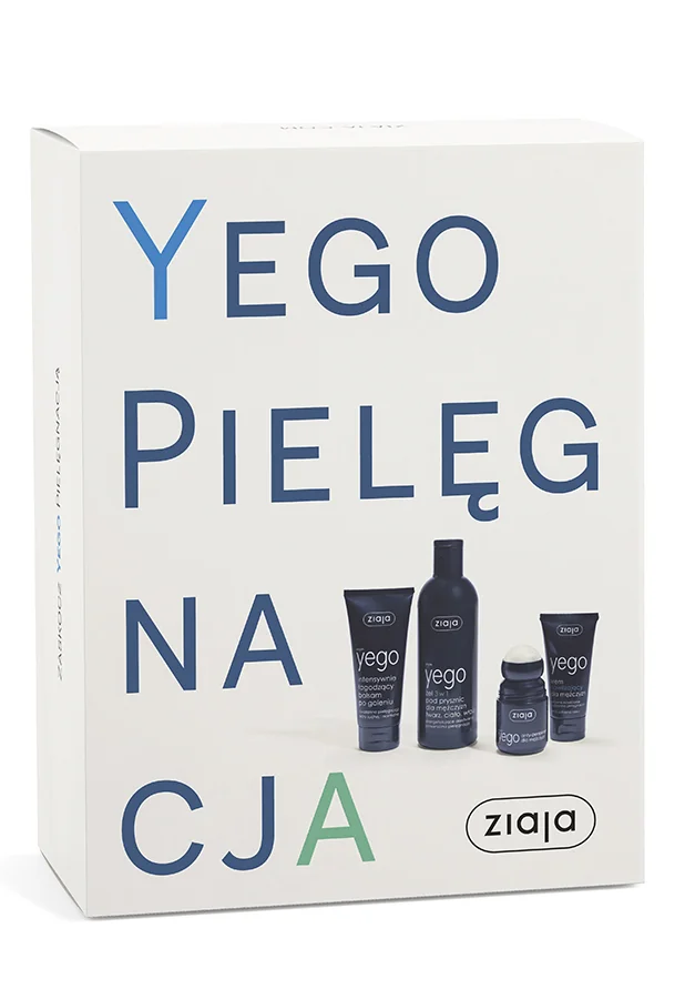 Ziaja Yego zestaw świąteczny krem nawilżający, 50 ml + balsam po goleniu, 75 ml + antyperspirant, 60 ml + żel pod prysznic 3w1, 300 ml