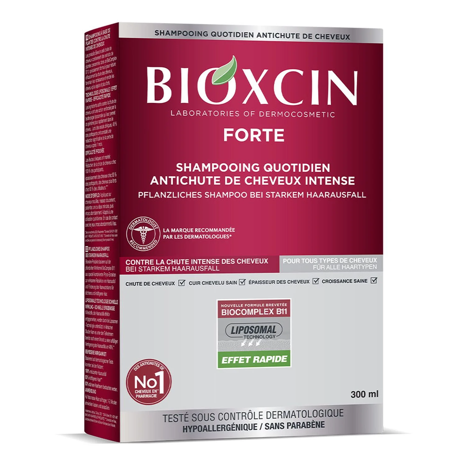 Bioxcin Forte szampon przeciw silnemu wypadaniu włosów, 300 ml