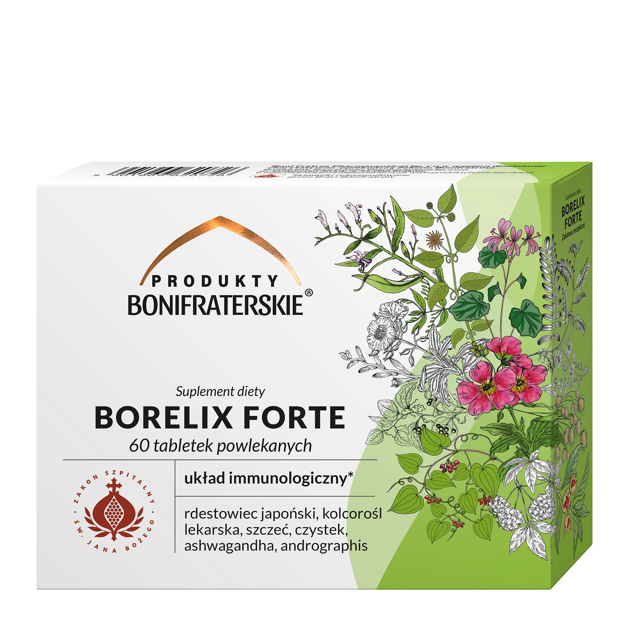 Produkty bonifraterskie Borelix Forte, 60 tabletek powlekanych