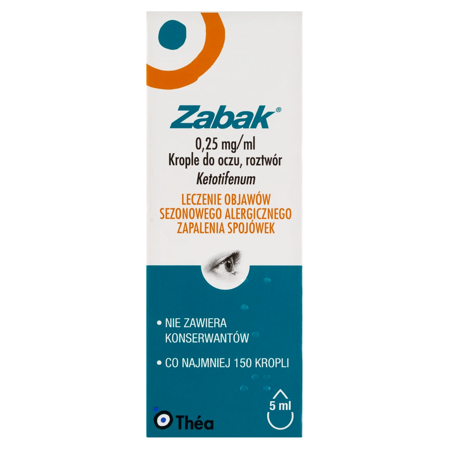 Zabak, 0,25 mg/ml, krople do oczu, 5 ml