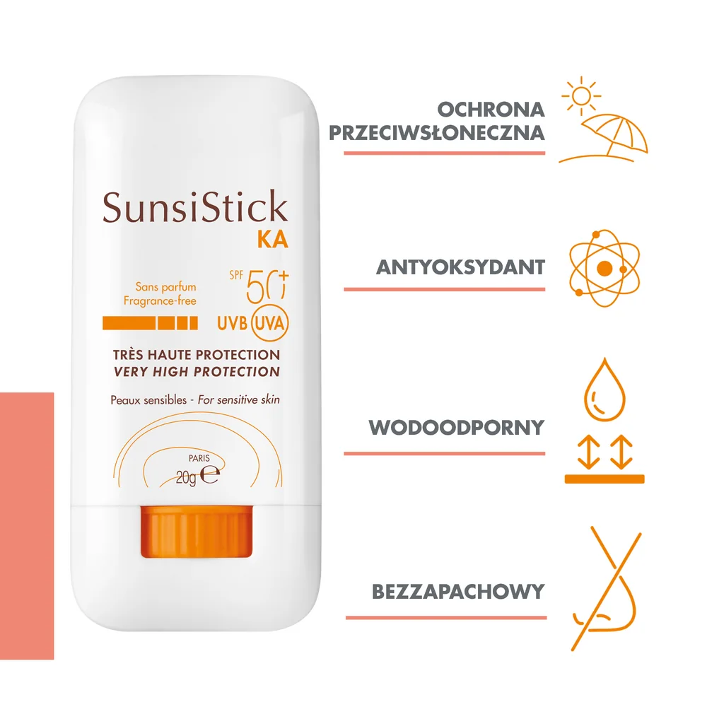 Avene Eau Thermale SunsiStick KA sztyft SPF 50+, 20 g