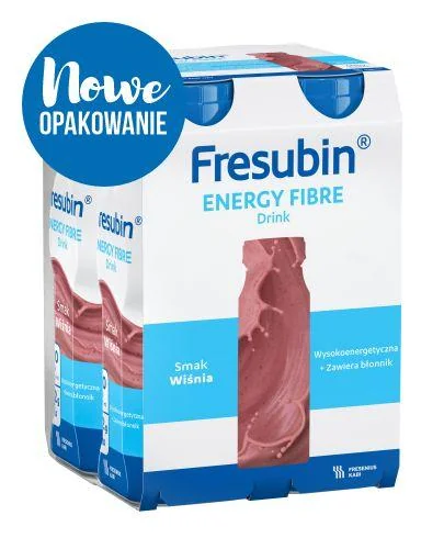 Fresubin Energy Fibre Drink płyn, smak wiśniowy, 4 x 200 ml